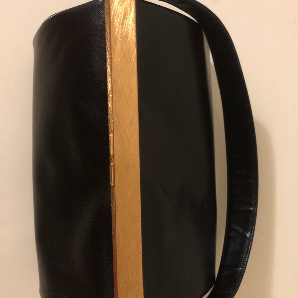 Koret Vintage Goatskin Leather Small Black Bag - Picture 4 of 12